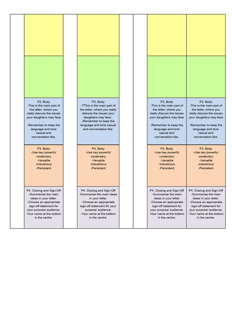 Informal Letter Writing Structure Strip 4687898 0980807 | PDF | Linguistics