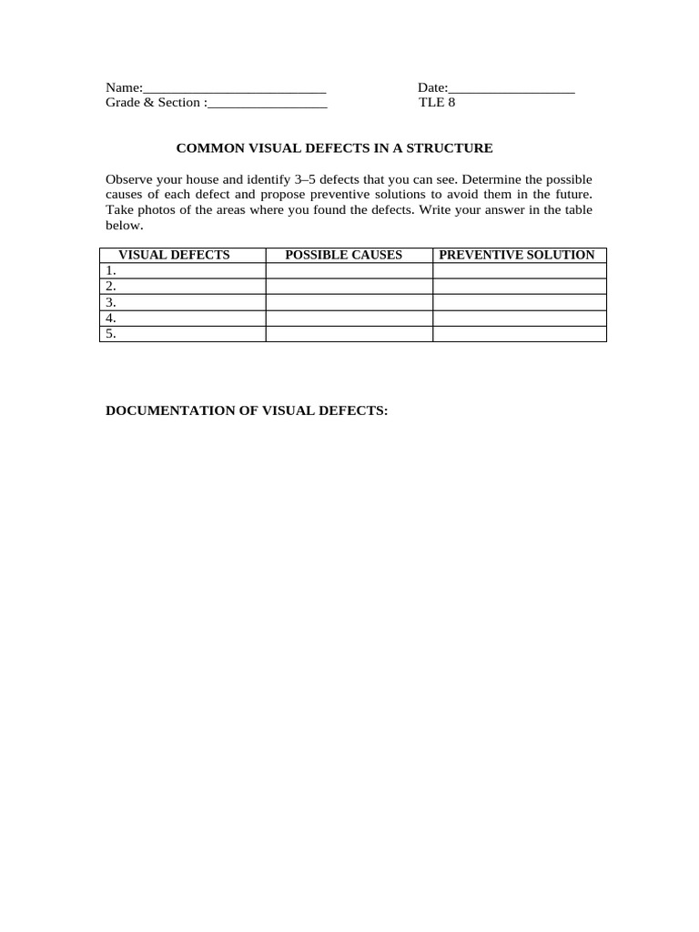 Visual Defects1 1 | PDF