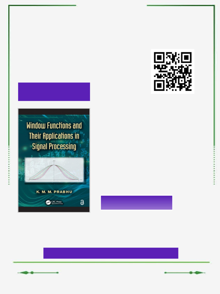 Window Functions and Their Applications in Signal Processing 1st ...
