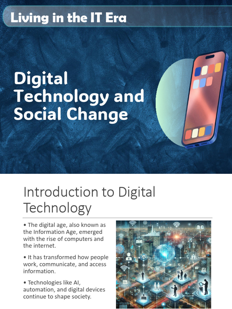 Digital Technology and Social Change | PDF | Educational Technology ...