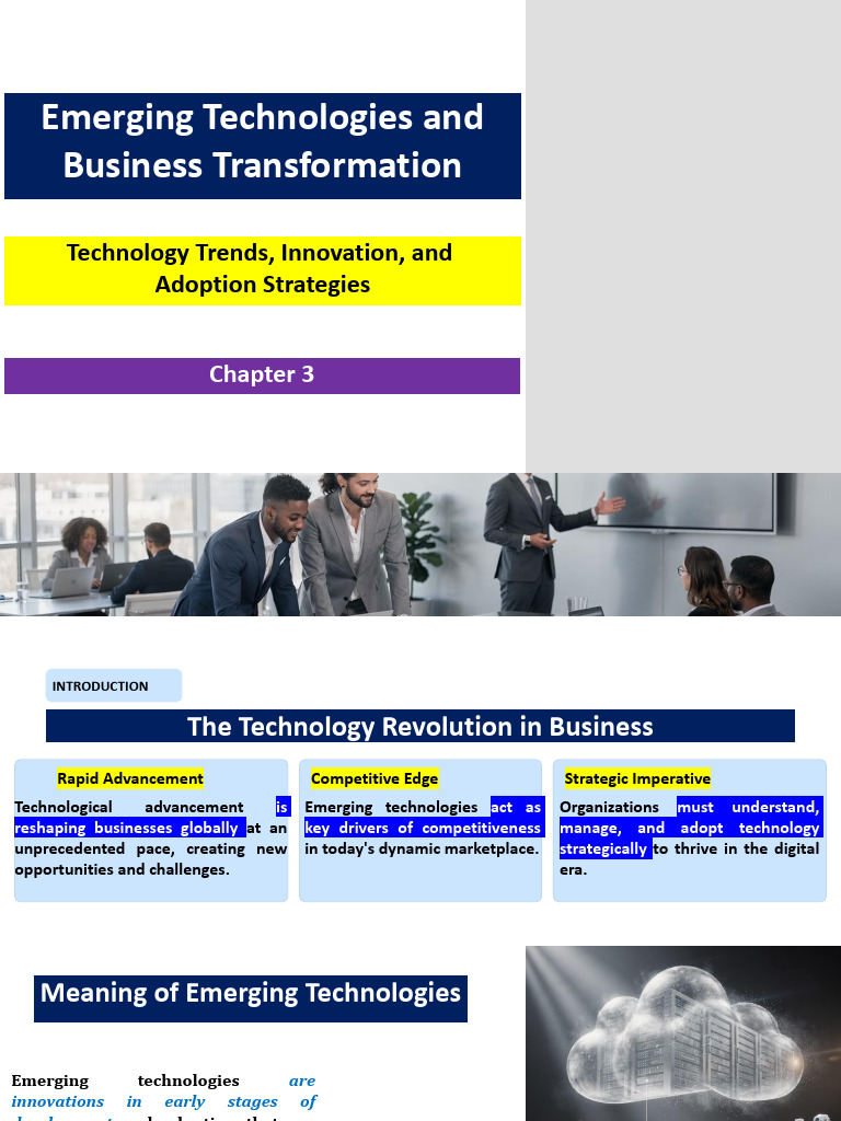Chapter 3, Emerging Technologies and Business Transformation | PDF ...