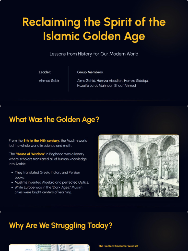 Reclaiming The Spirit of The Islamic Golden Age | PDF