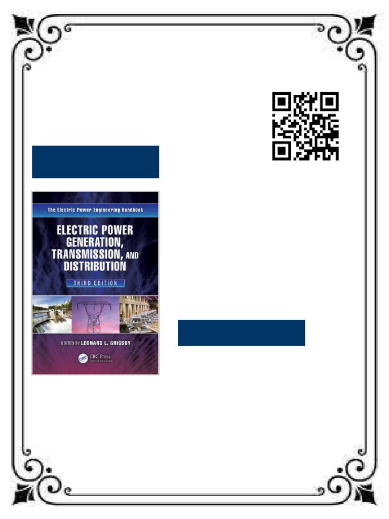 Electric Power Generation Transmission and Distribution Third Edition ...