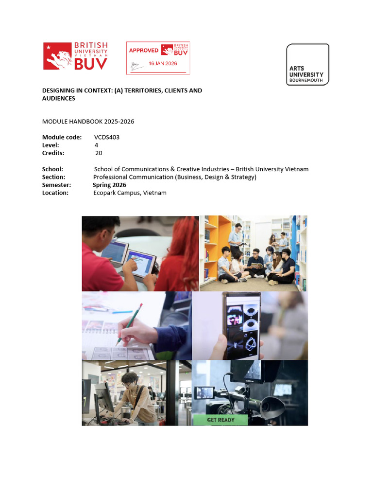 VCDS403 DIC - Handbook - Spring 2026 | PDF | Artificial Intelligence ...