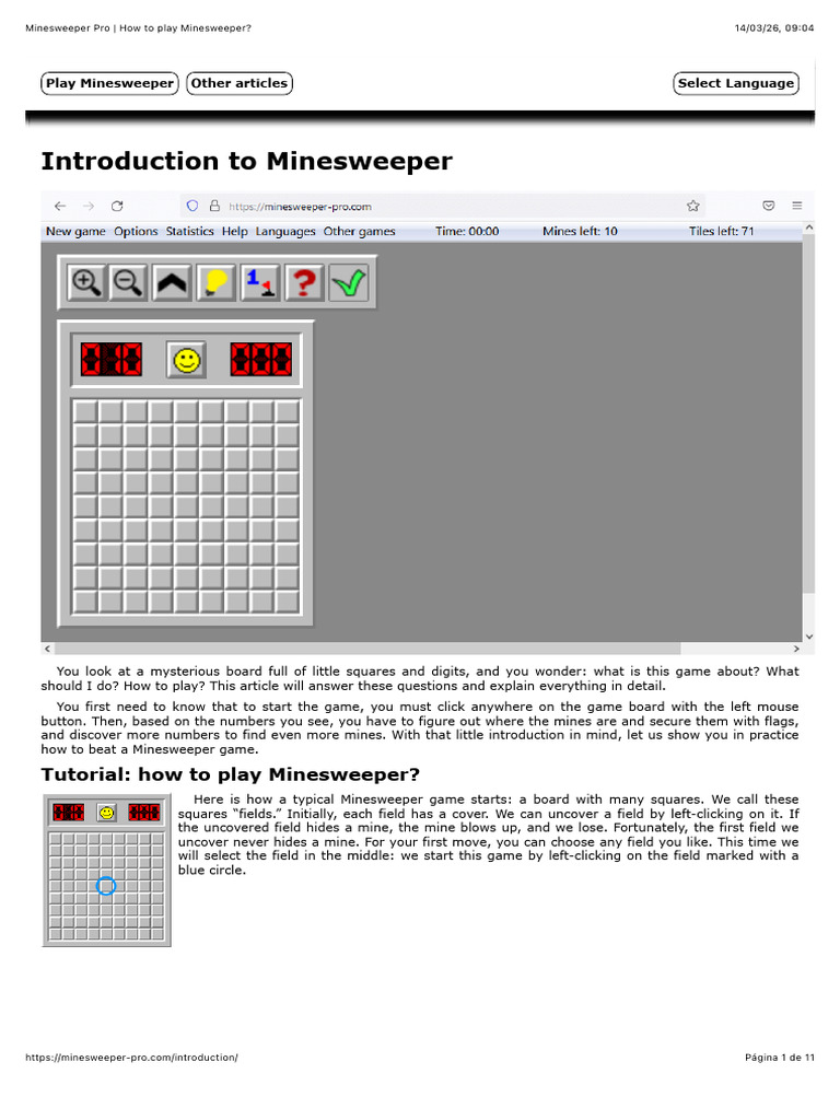 How To Play Minesweeper | PDF