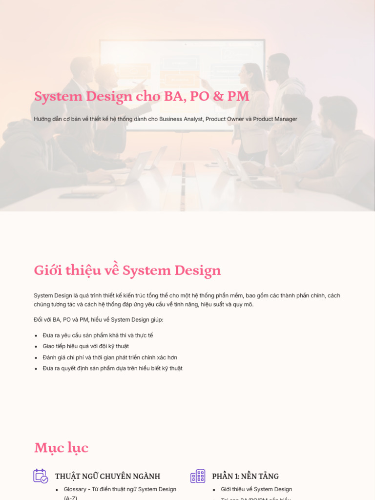 System Design Overview Cho BA PO and PM | PDF