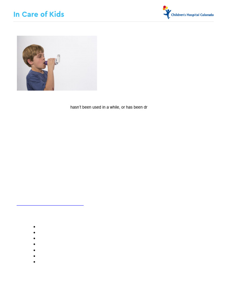 MDI Use Patient Education | PDF | Asthma | Medical Treatments