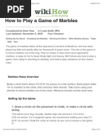 How to Play Marbles: Rules & Instructions | PDF | Home & Garden