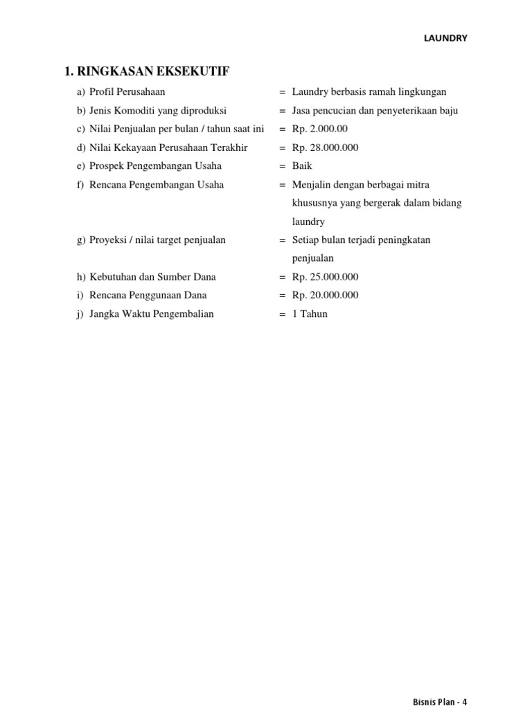 Contoh proposal bisnis plan image