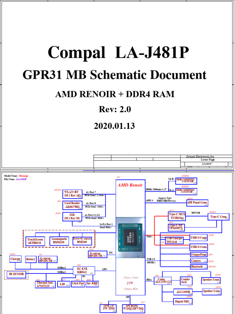 Compal Gpr31 La-J481p Rev 2.0 | PDF | Computer Hardware | Computer ...