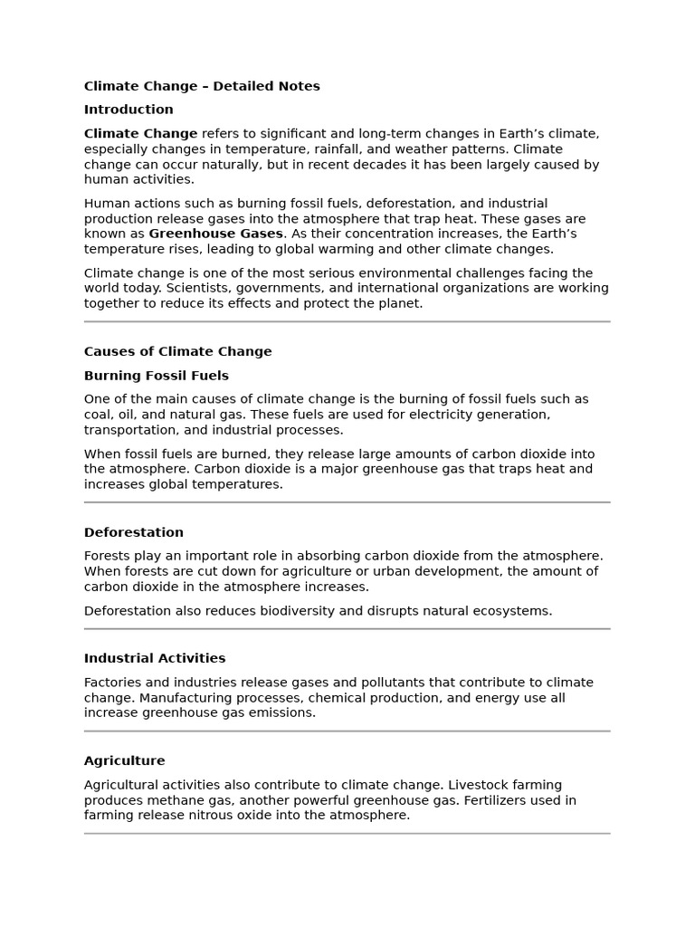 Climate Change | PDF