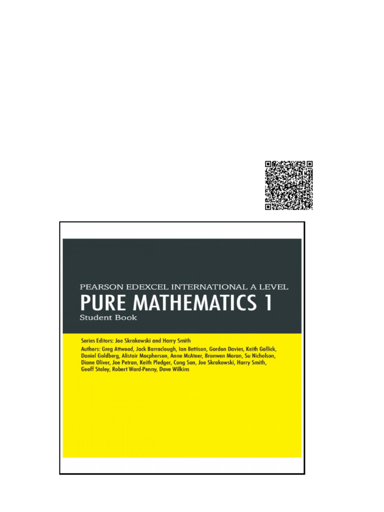 Pearson Edexcel International A Level Mathematics Pure Mathematics 1 ...