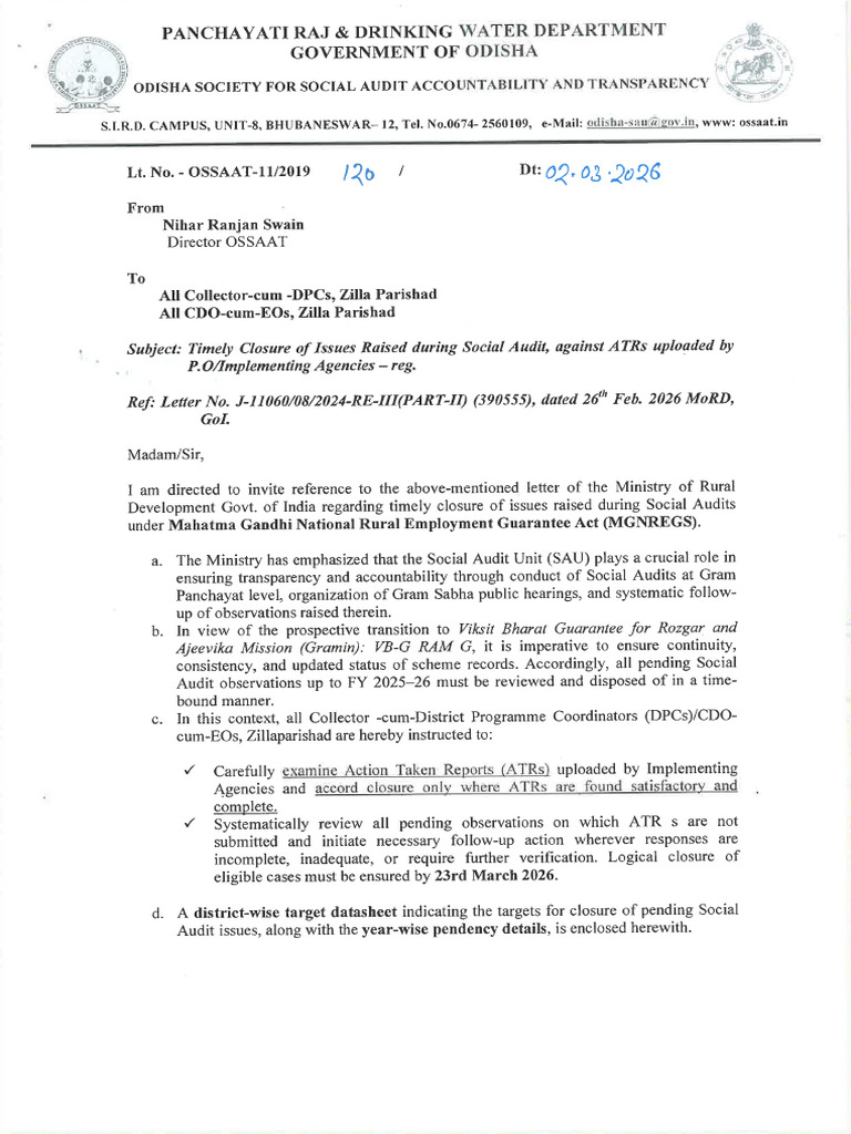 120 02.03.2026-Timely Closure of ATR | PDF