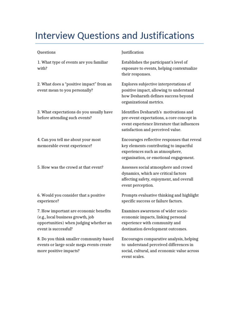 T.F. Questions and Justification Table | PDF