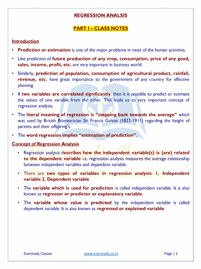 5. Regression | PDF