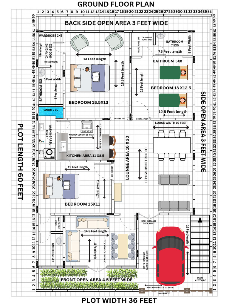Convert This PDF House Plan Into 3d House | PDF | Bedroom | Home Economics