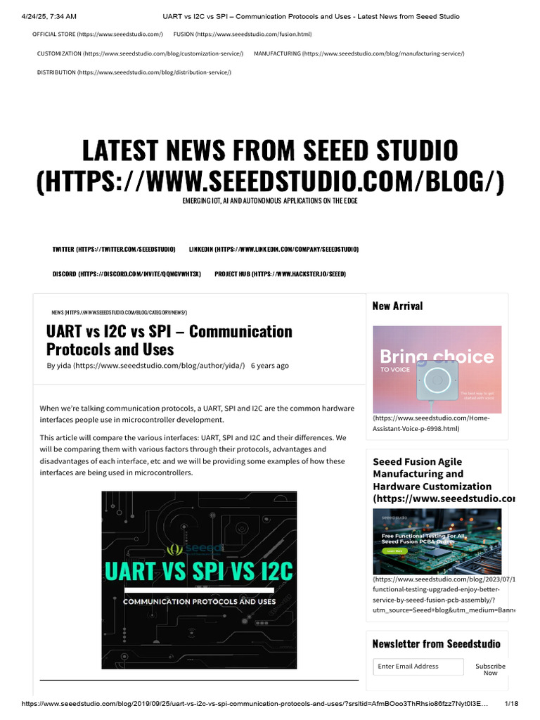 UART Vs I2C Vs SPI - Communication Protocols and Uses - Latest News ...
