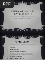 Study of Single Plate Clutch: Presented by:-PANKAJ SHARMA