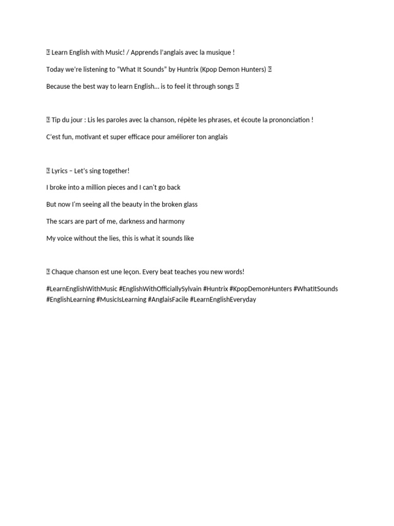 English Song | PDF