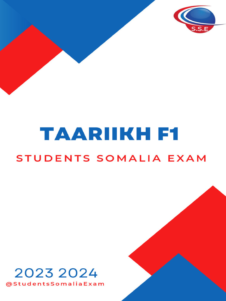 Taariikh f1 Students Somalia Exam TRADE | PDF | Written Communication