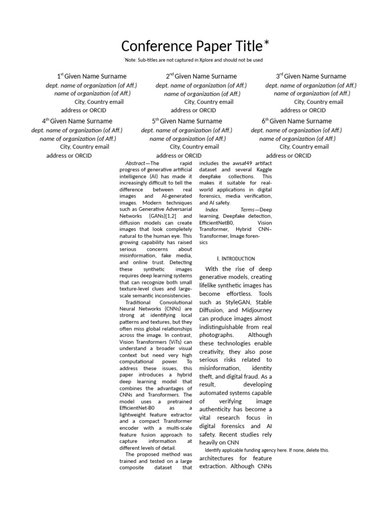 IEEE Conference Template 1 | PDF | Cognition | Artificial Intelligence