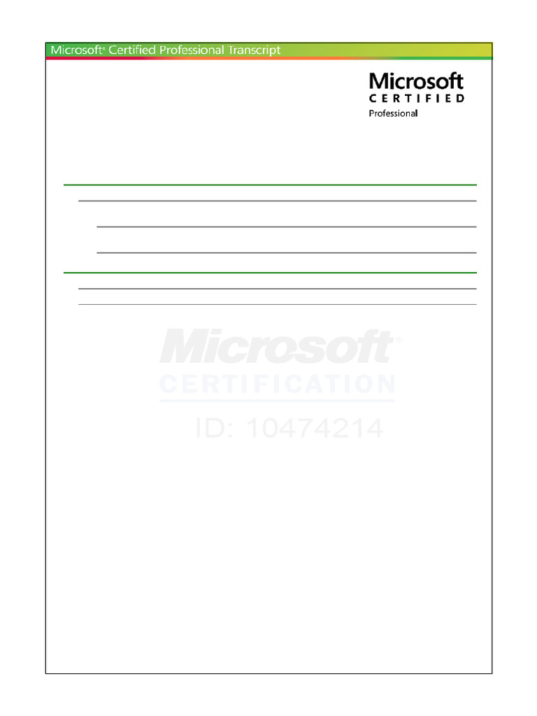 Certif Microsoft | PDF