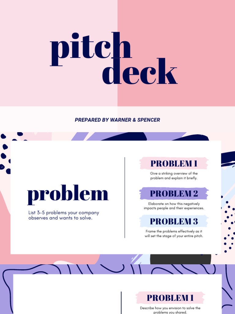Pink Purple Business Solution Pitch Deck Presentation | PDF
