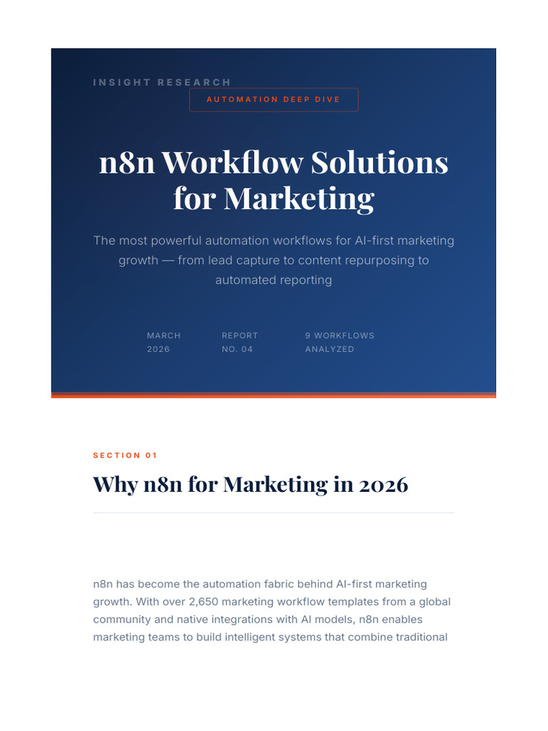 04 n8n Marketing Workflows | PDF | Automation | Artificial Intelligence