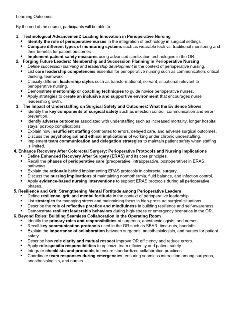 Learning Objectives For A Seminar | PDF | Psychological Resilience ...