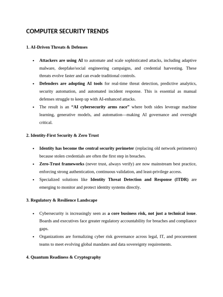 Computer Security Trends, Strategies, Identification and Authentication ...