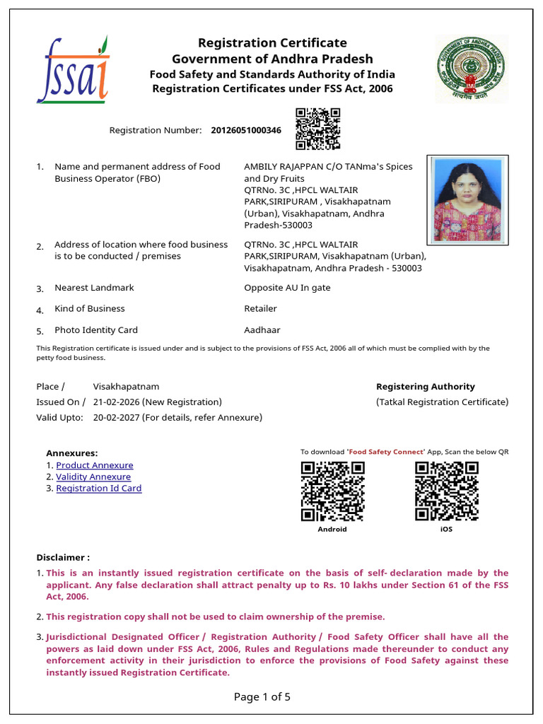 Fssai | PDF