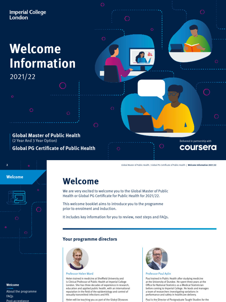 GMPH WelcomePack 2021 22 | PDF | Public Health | Postgraduate Education