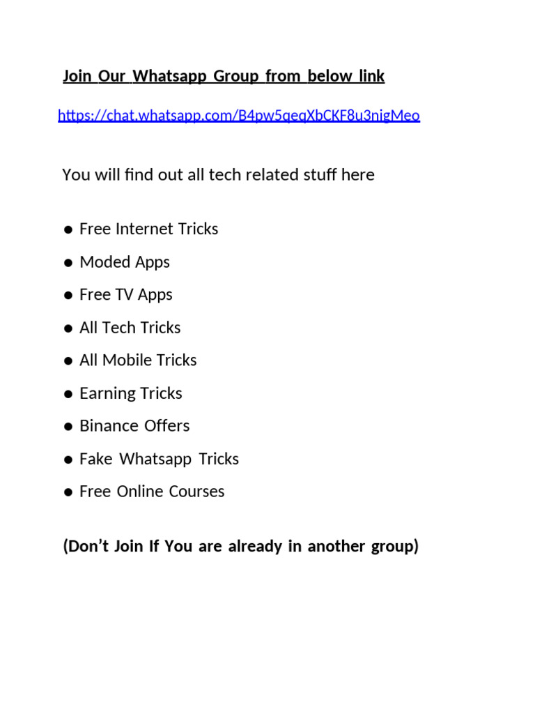 Join Whatsapp Group | PDF