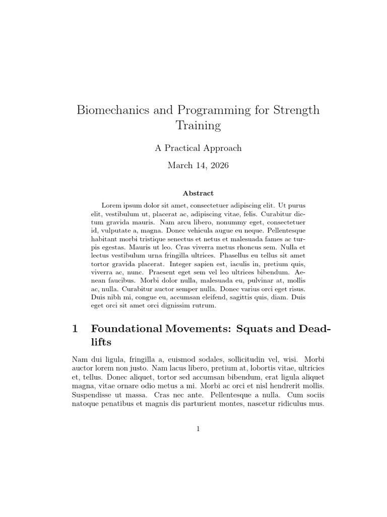 Principles of Strength Training | PDF