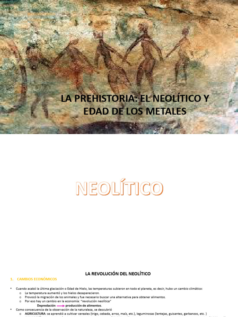 Prehistoria. El Neolítico y Edad de Los Metales | PDF | Neolítico ...