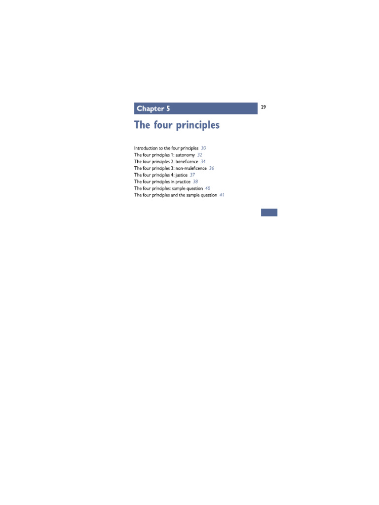The Four Bioethical Principles | PDF