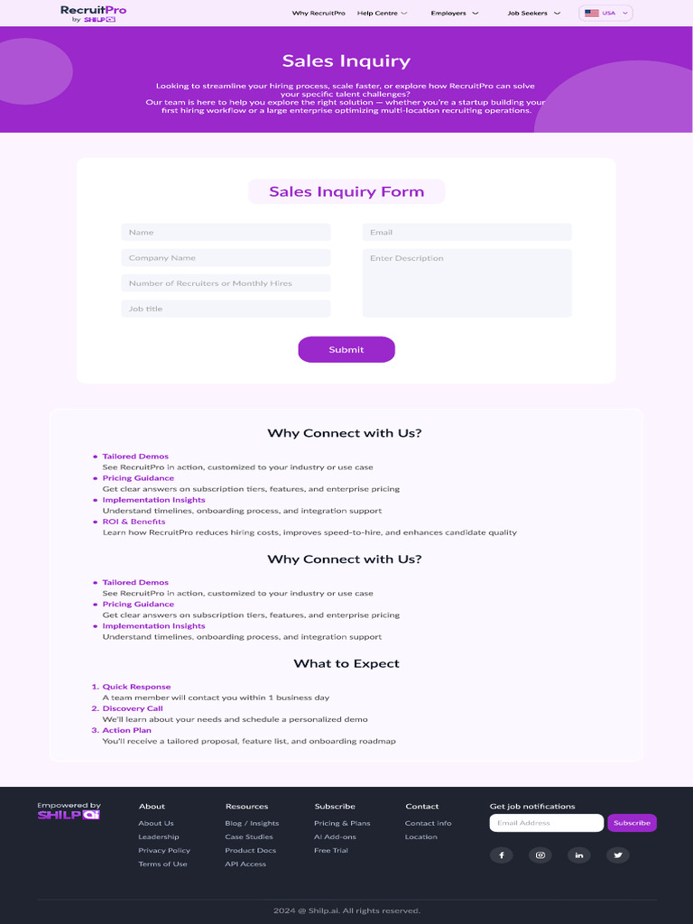 Sales Inquiry | PDF | Recruitment | Pricing