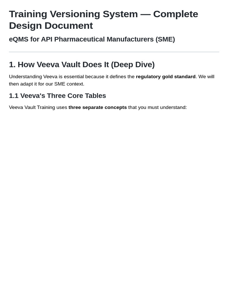 Training Versioning System - Complete Design Document | PDF | Computer ...