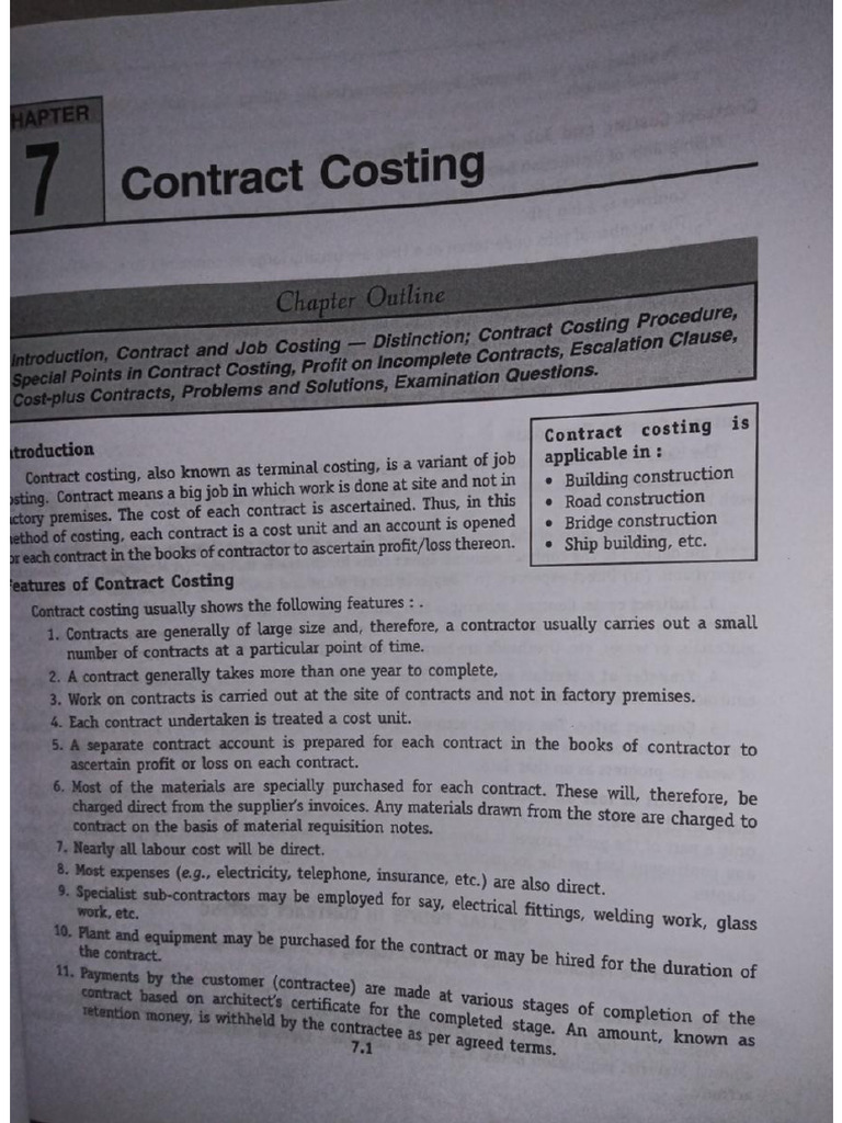 Contract Costing | PDF