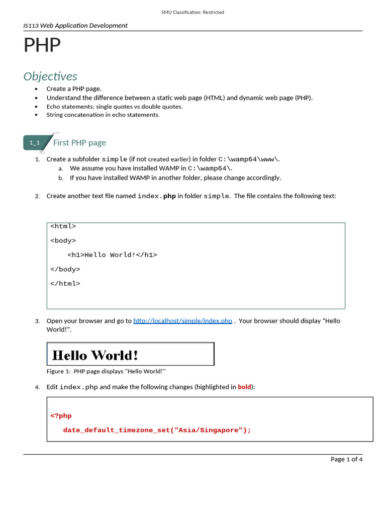 PHP_v1 | PDF | Php | World Wide Web