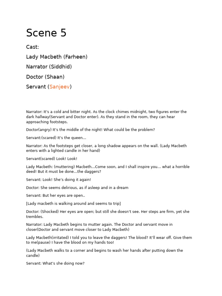 Script Macbeth | PDF