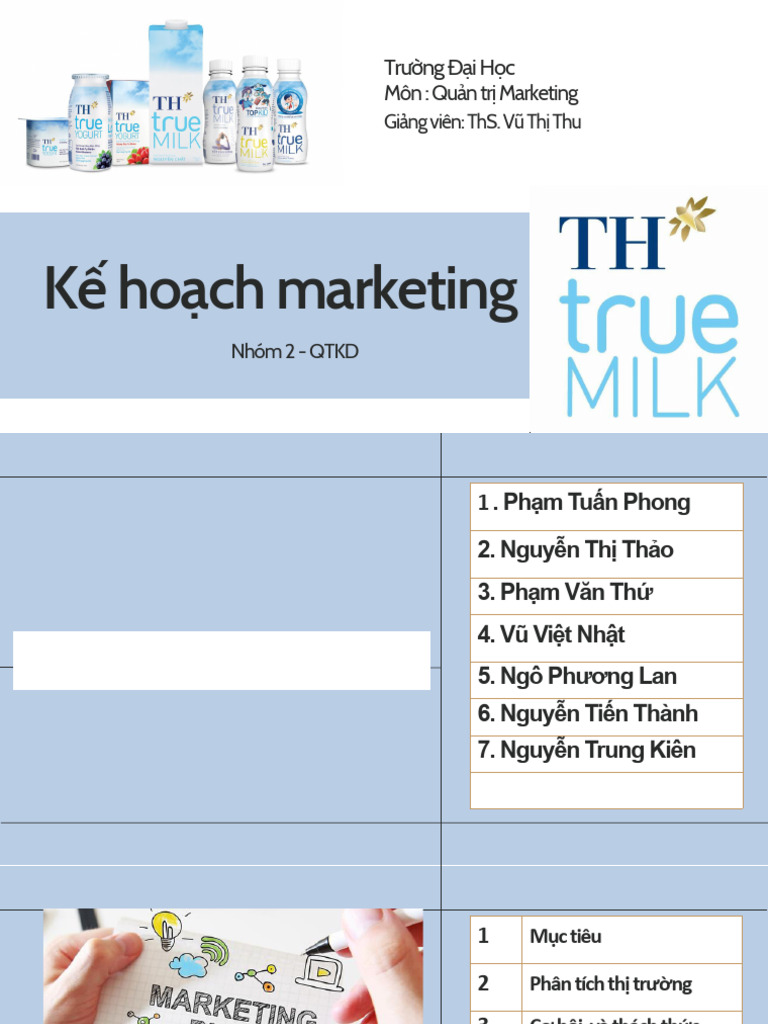 Quản Trị Marketing TH True Milk | PDF