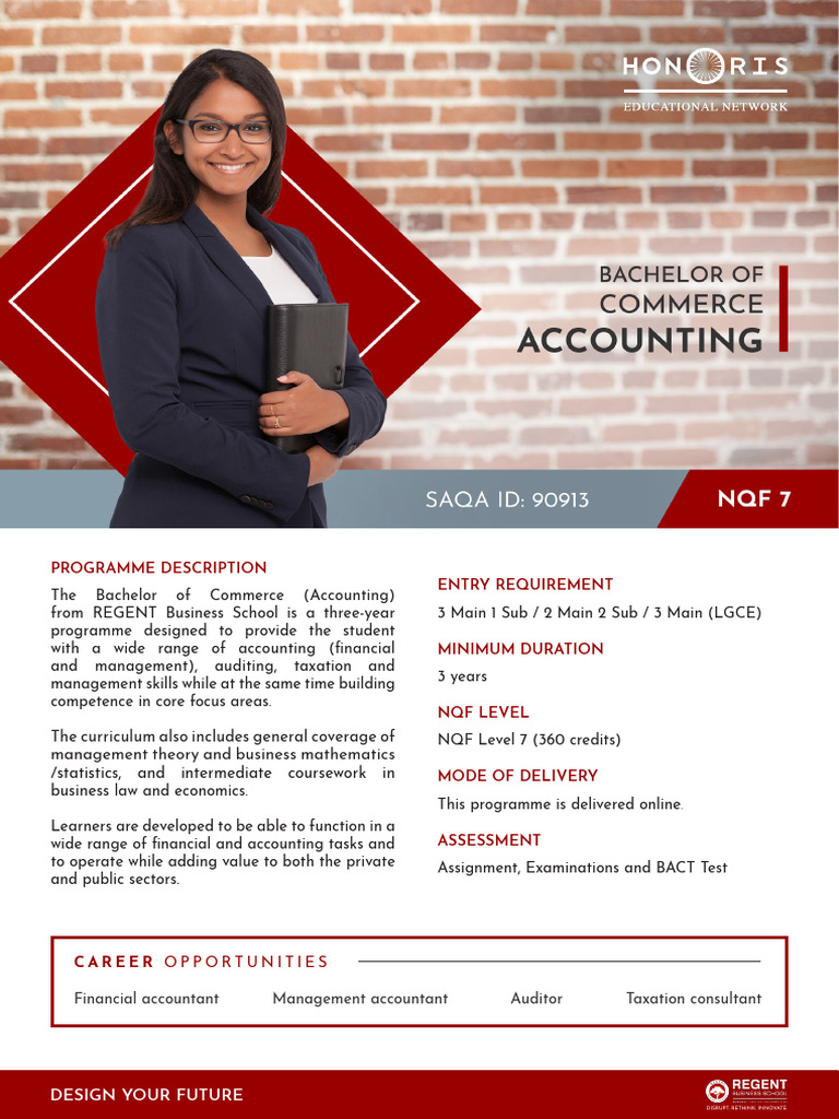Brochure Bcom Accounting | PDF | Accounting | Audit