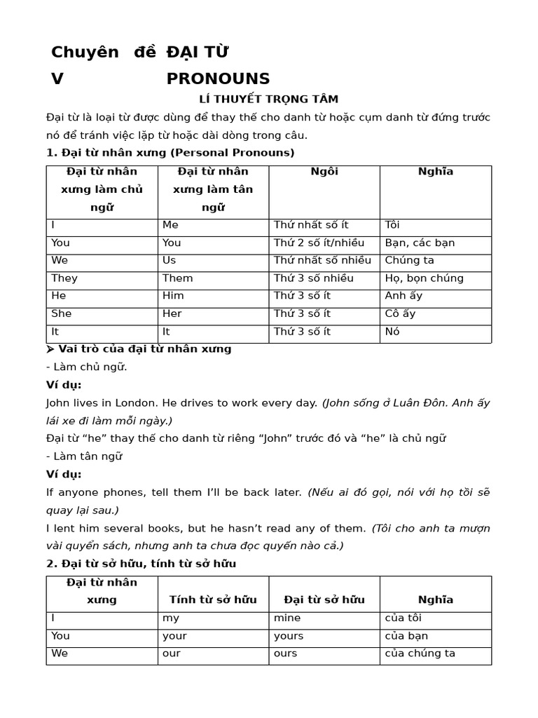 3. Chuyên Đề v - Vi - Topic 3 | PDF