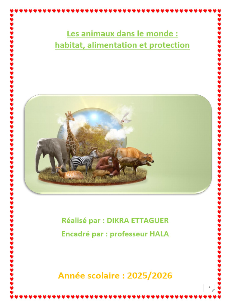 Les Animaux - Dikra | PDF | Espèces menacées | Lion
