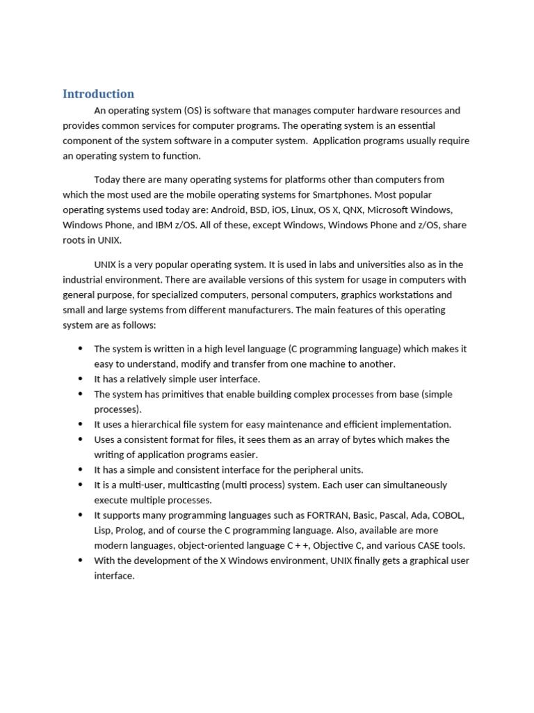 Os 1 | PDF | Operating System | Berkeley Software Distribution
