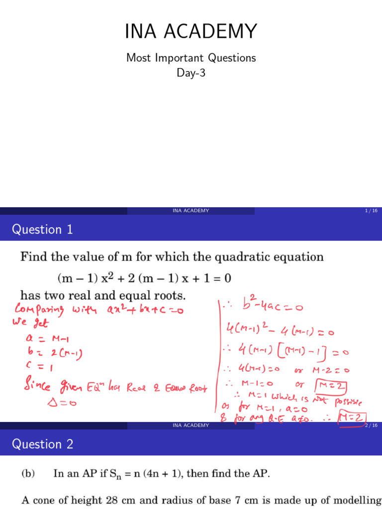 Day-2 Imp Questions | PDF
