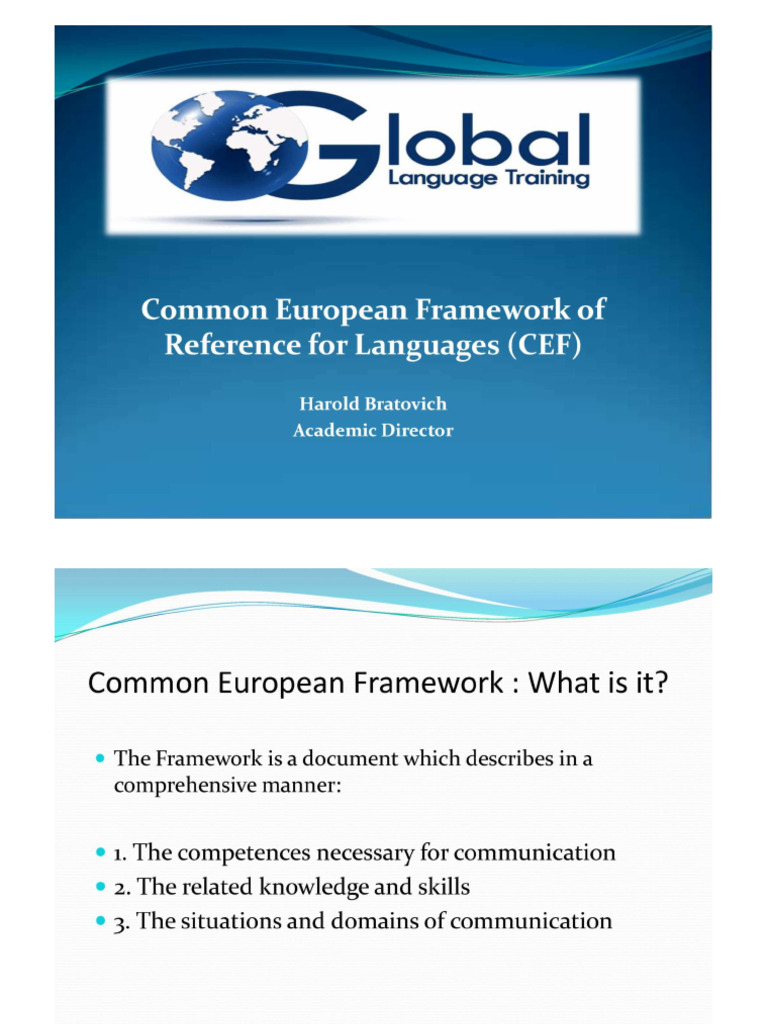 The Common European Framework (CEF) GLT | PDF | Communication | Learning