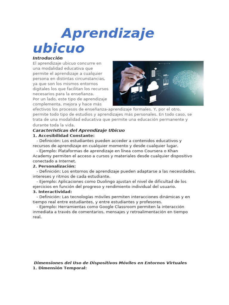 Aprendizaje Ubicuo Betsy | PDF | Aprendizaje | Tecnologia Educacional