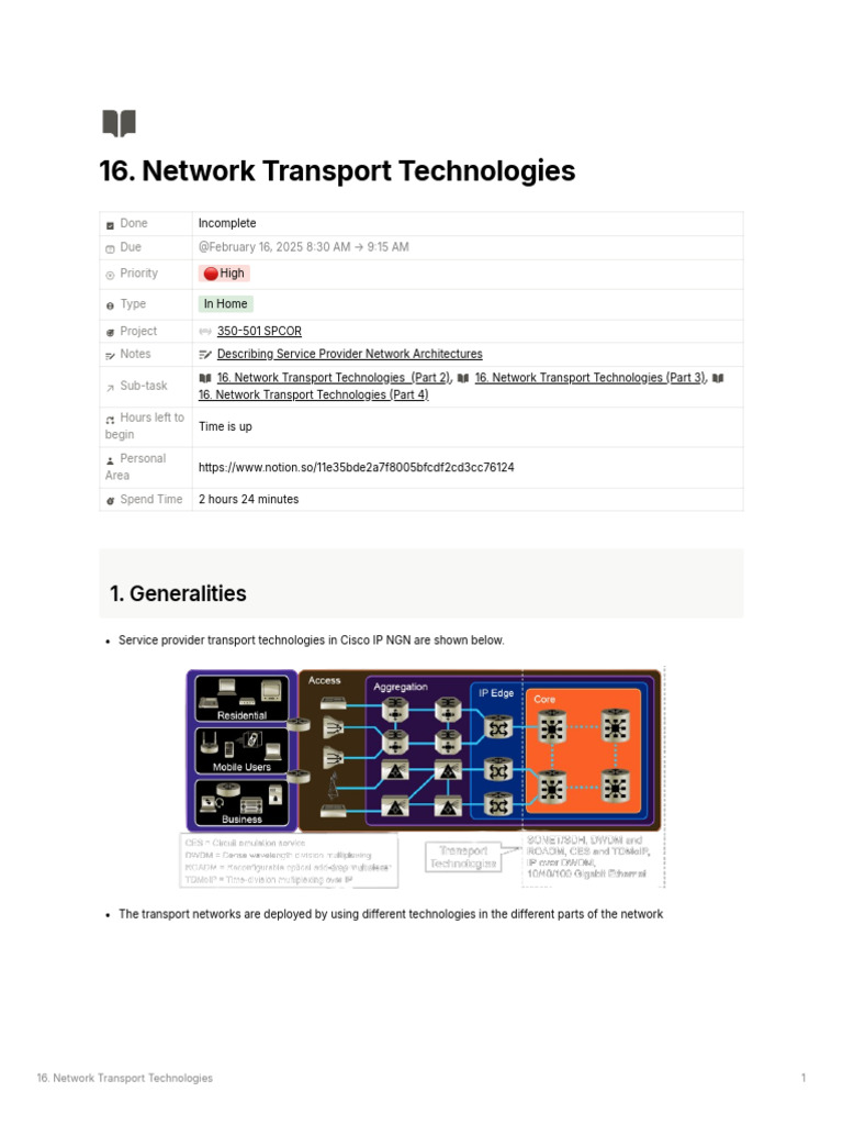 Network Transport Technologies | PDF | Telecommunications | Computer ...